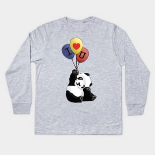 Panda Loves You Kids Long Sleeve T-Shirt